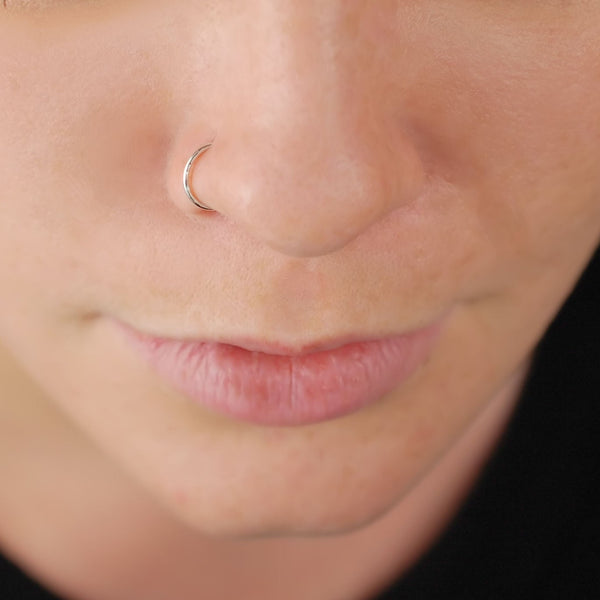 dainty sterling silver nose ring