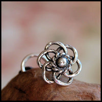 sterling silver filigree nose stud