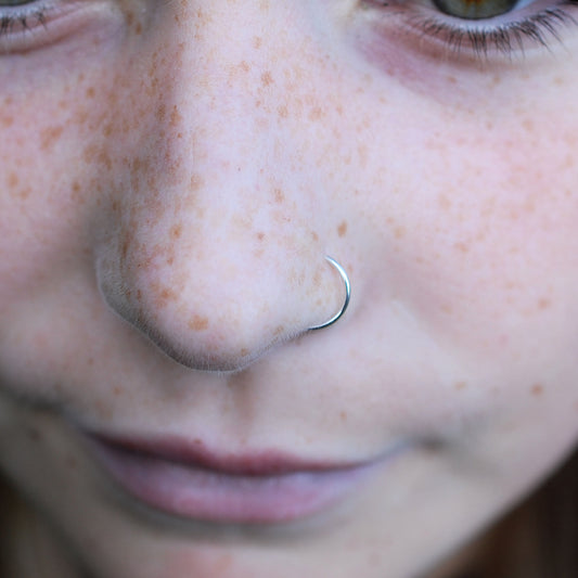 nickel-free sterling silver nose hoop