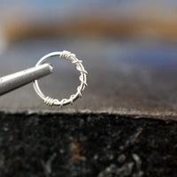 dainty nose ring in sterling silver