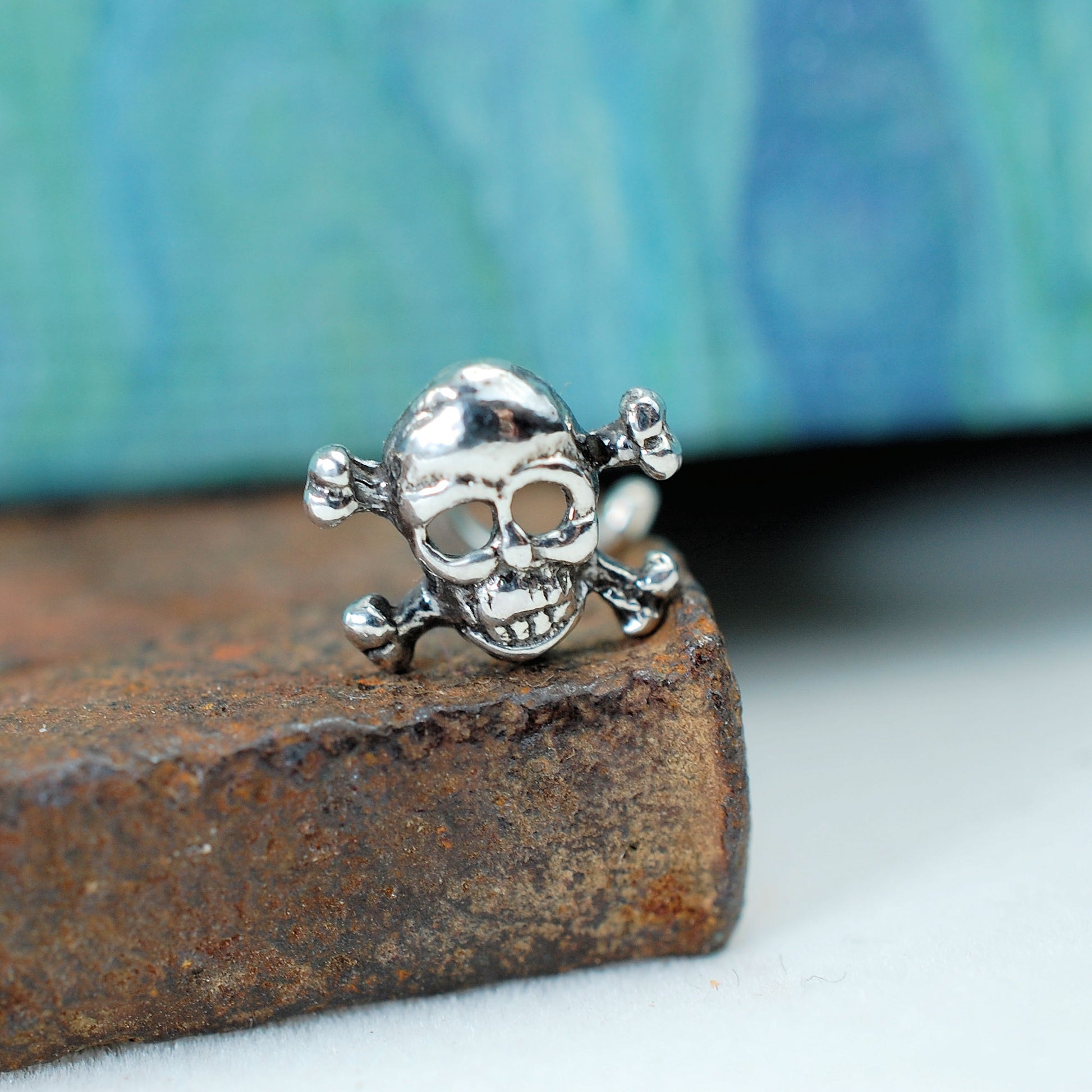 skull nose ring