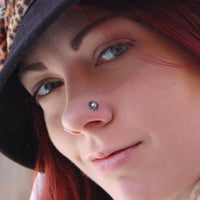 nickel-free sterling silver nose jewelry with rainbow moonstone