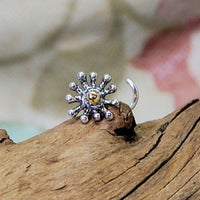 sterling silver flower nose jewelry