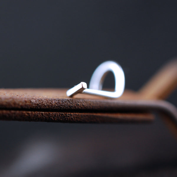 dainty nose stud in sterling silver