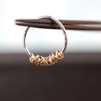 14 karat gold and sterling silver nose jewelry