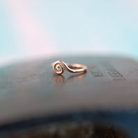 Rose Gold Nose Ring - Tiny Spiral