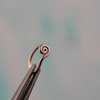 Rose Gold Nose Ring - Tiny Spiral