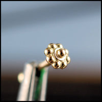 dainty gold flower nose stud
