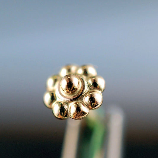 14 karat yellow gold nose stud