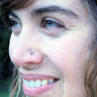 tribal goddess silver nose stud