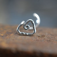 sterling silver tribal nose ring