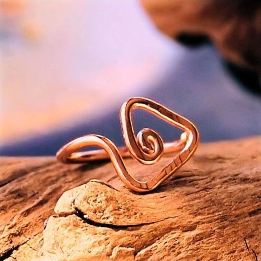 14 karat rose gold tribal nose ring