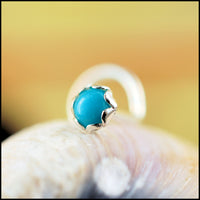 nickel-free sterling silver nose jewelry with turquoise gemstone