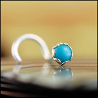 turquoise and sterling silver nose jewelry