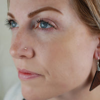 Gold Straight Bar Minimal Nose Stud
