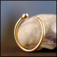 dainty gold nose hoop