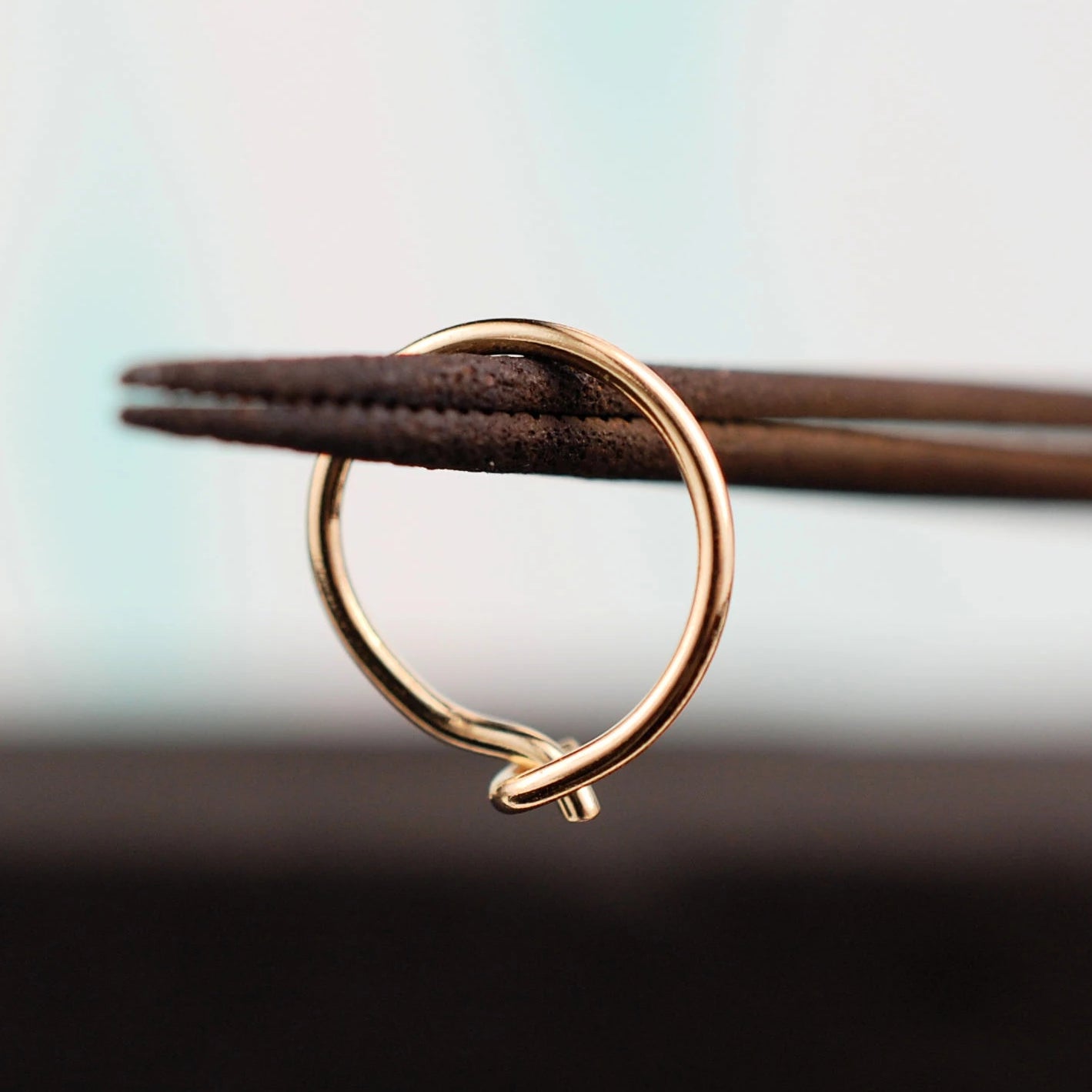 yellow gold nose ring