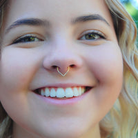 14k yellow gold septum ring