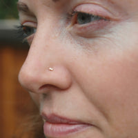 gold dot nose stud 