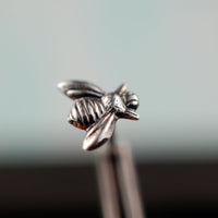 bee nose stud in nickel-free sterling silver