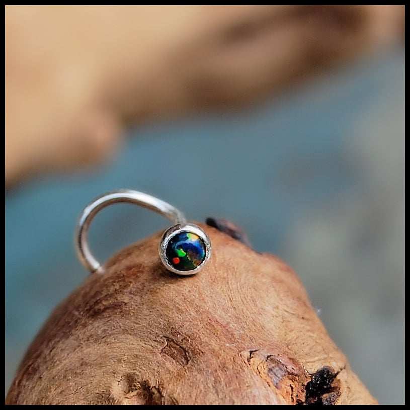 black opal nose ring