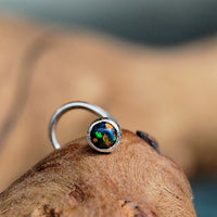 black opal nose pin