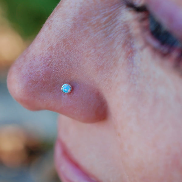 blue opal nose jewelry