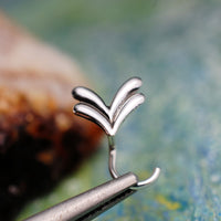 bohemian nose stud sterling silver
