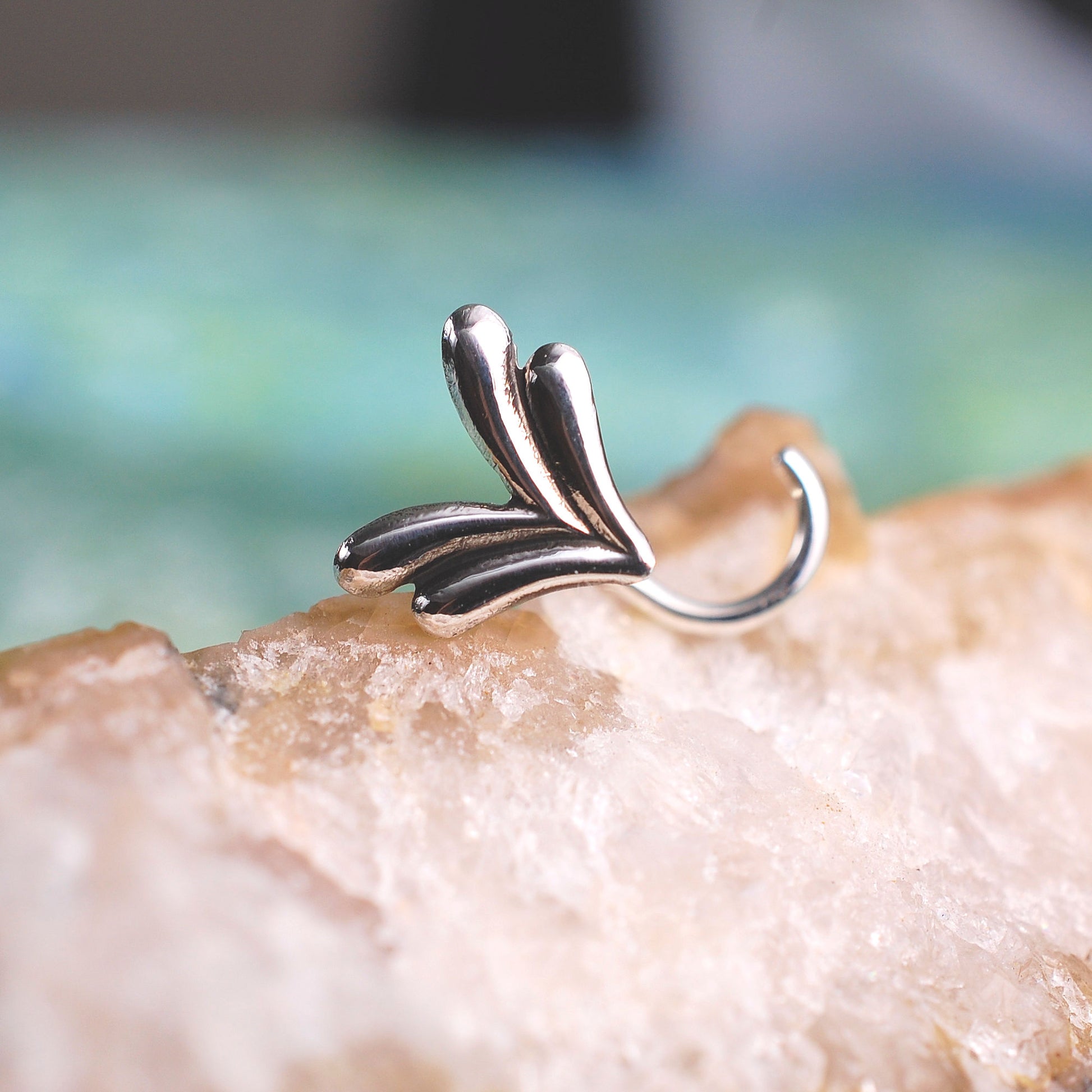 Boho Nose Stud in Sterling Silver Silver Nose Stud Nose