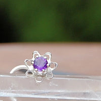 Amethyst nose ring