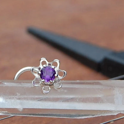 Amethyst nose jewelry