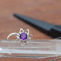 Amethyst nose jewelry