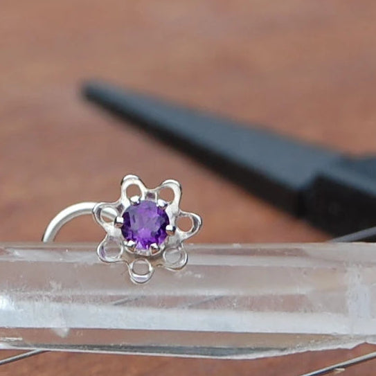 Amethyst nose jewelry