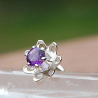 Amethyst nose stud