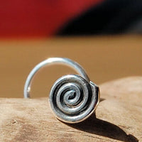 large spiral sterling silver nose jewelry