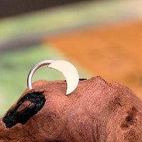 14 karat rose gold crescent moon nose jewelry