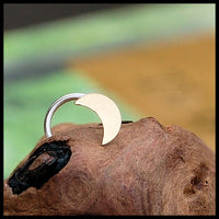 gold moon nose stud