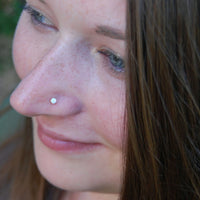 rose gold opal nose ring