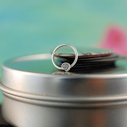 nickel-free sterling silver nose hoop