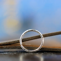 tiny nose ring in nickel-free sterling silver