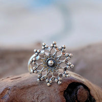 snowflake winter nose stud